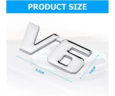 Generic 2 vnt. 3d emblemos ženklelis, automobilio lipdukas, metalinis variklio ekranas, automobilio lipdukas, emblemos ženklelis, automobilio lipdukas, tiuninginis metalas (v6)