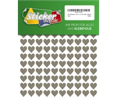 Generic 260 širdelių lipdukų, 15 mm, sidabrinės spalvos, pagaminti iš Pvc plėvelės, atsparūs oro sąlygoms, širdelės formos lipdukas