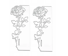Generic 2x Rose Leaves Die Cuts Cut Šablonai Rožių Rėmas Diy Scrapbooking Pjovimas