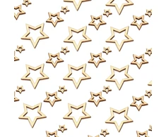 Generic 300 vnt. medinių žvaigždučių dekoravimui (1-3 cm)