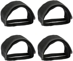 Generic 4 dviračio pedalo dirželių rinkinys, fiksuotos pavaros dviračio dirželiai, pedalo pirštų spaustukų dirželiai, skirti neslystantiems dviračio pedalams, kalnų dviračio priedas (juodas)