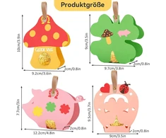 Generic 4 rinkiniai pjovimo štampų dėžutė, lucky mushroom ladybird clover pig pjovimo štampai, metalo pjovimo mašinos reljefinis trafaretas, širdies pjovimo štampai skirti "pasidaryk pats" dovanų dėžutėms, saldainių dėžutėms, dovanų gamybai
