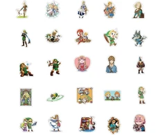 Generic 50 vnt. Zelda lipdukų - vandeniui atsparūs vinilo lipdukai