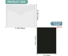 Generic 60 vienetų maišeliai štampams ir štampavimo formelėms laikyti ir guminiai magnetiniai lakštai, 0,5 mm storio magnetiniai lakštai rankdarbiams, 17,8 x 12,7 cm, uždaromi plastikiniai vokai