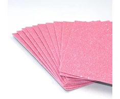 Generic A5 lipnios blizgučių putų lakštai - 10 vnt. (rožiniai)