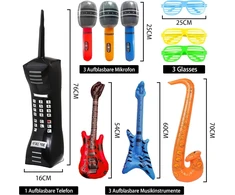 Generisch Balionų rinkinys: 10 pripučiamų muzikos instrumentų vakarėliui