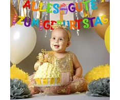 Generisch Vėliavėlės "su Gimtadieniu" – Spalvinga Vėliavėlė Gimtadienio Šventei