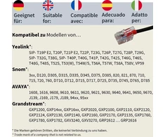 Gequdio vienas rj kabelis - suderinamas su yealink, snom, avaya, grandstream telefonu
