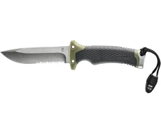 Gerber išgyvenimo peilis su daliniu dantytu ašmeniu, ultimate survival fixed, ašmenų ilgis: 12 cm, nerūdijantis plienas, 30-001830
