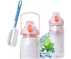 Gertuvė 1,5 l su motyvaciniu matuokliu ir šiaudeliu + lengvas valymo šepetėlis