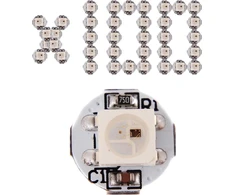 Gerui ws2812b eco rgb lydinio laidai 5050 su pcb radiatoriumi (10 mm x 3 mm) smd balti led lustai, 100 vnt.