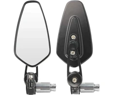 Ges motociklo modifikuotas galinio vaizdo veidrodėlis universalus 22 mm atbulinės eigos cnc galinio vaizdo veidrodėlis motociklo ovalus aliuminio galinio vaizdo veidrodėlis (baltas veidrodis)