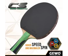 Gewo Cs Energy Carbon Pro stalo teniso raketė - Ittf patvirtinta - anglies pluošto raketė su kontrole ir didelėmis sukimosi savybėmis, įgaubta, 2,0 mm kempinė
