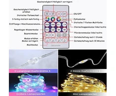 Geyueya Home 10 m Led dekoratyvinės lemputės su kištuku, 66 Led Rgbic dekoratyvinės lemputės su nuotolinio valdymo pulteliu Usb ir Bluetooth, lauko vidaus sodo terasos Helovino Kalėdų dekoracija