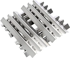 Gftime 40 x 15.2 cm nerūdijančio plieno degiklio dangtelio atsarginės dalys, skirtos Broilking Baron, Broilmate, Huntington, nerūdijančio plieno kaitinimo plokštės liepsnos skirstytuvas, 4 vnt.