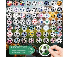 Giantree 60 futbolo lipdukų rinkinys, futbolo lipdukai, sporto lipdukai, futbolo aksesuarai, futbolo dovana scrapbooking'ui, menui, rankdarbiams, vaikų dekoravimui