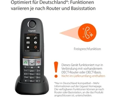 Gigaset E630hx universalus ragelis - Ip telefonas (skirtas prijungti prie bazinės stoties arba maršrutizatoriaus - tvirtas telefonas amatininkams ir dirbtuvėms) juodas