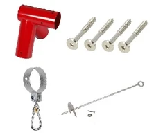 Gigi Toys sūpynių surinkimo rinkinys, jungtys + spaustuvai + inkarai