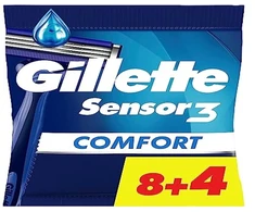 Gillette Sensor3 Comfort vienkartiniai skustuvai vyrams su drėkinamąja juostele - 8+4 vnt.