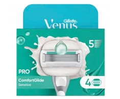 Gillette Venus Pro Comfortglide Sensitive skustuvo galvutės 4 vnt.