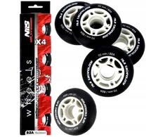 Gilmonte Nils Extreme Rinkinys 4x Riedučių ratukai 70 mm Guminiai Juodi