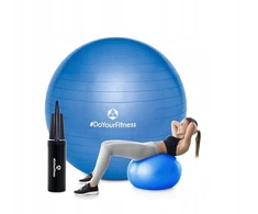 Gimnastikos, reabilitacinė treniruočių fitneso kamuolys su pompa, 75 cm