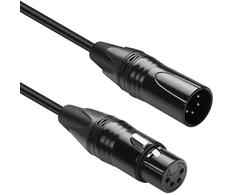 Gintooyun Dmx kabelis 4 kontaktų signalo Xlr tėtis į moterį Dmx512 Xlr tėtis į moterį scenos šviesos signalo kabelis su metalinėmis jungtimis, jungtis scenos zonos Dj apšvietimo įrangai (1,8 m) (1,8 m, 4 kontaktų)