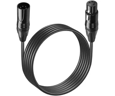 Gintooyun Dmx kabelis 4 kontaktų signalo Xlr tėtis į moterį Dmx512 Xlr tėtis į moterį scenos šviesos signalo kabelis su metalinėmis jungtimis, jungtis scenos zonos Dj apšvietimo įrangai (1,8 m) (1,8 m, 4 kontaktų)