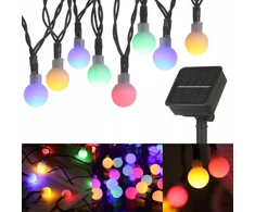 Girlianda Rgb soliarinė 6,5 m Led balkonui terasai pavėsinei