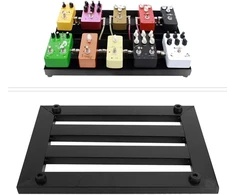 Gitaros pedalas, juoda gitaros pedalų lenta, elektrinės gitaros efektų laikiklis gitaros efektų pedalams