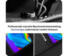 Giyer dėklas, skirtas huawei p30 pro su ekrano apsauga, stovo funkcija, kortelių skyriumi, pinigine, aukščiausios kokybės odinis apsauginis dėklas, p30 pro atverčiamas dėklas, smūgiams atsparus atverčiamas dėklas, skirtas huawei p30