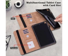 Glandotu dėklas, skirtas redmi pad pro 12.1 2024, folio atverčiamas odinis apsauginis dėklas su rašiklio laikikliu, stovu ir piniginės uždangalu, skirtas redmi pad pro 12.1 planšetiniam kompiuteriui - red rose