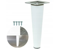 Global Service Medinės baldų kojelės 20 cm kūgio formos, buko, baltos