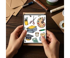 Globleland mokyklinės prekės skaidrus antspaudas scrapbooking'ui mokyklinis minkštas viršelis silikoninis antspaudas išleistuvių sezonas skaidrus antspaudas kortelių gamybai "pasidaryk pats" įspaudų žurnalams