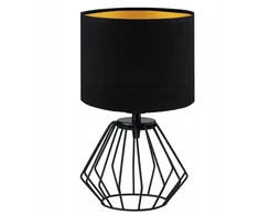 Globo Lighting Naktinė stalinė lempa led E27 vielinė juoda aukso spalvos
