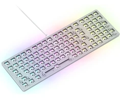 Klaviatūra Glorious Gaming Gmmk 2 Full Size (96%) Barebones (tik rėmas) - mechaninė žaidimų klaviatūros skeletas, Full Size (96%), aliumininė, pritaikoma, Rgb, Amerikietiška/ansi išdėstymas - balta