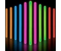 Glow Fever šviečiančių lazdelių rinkinys vakarėliui - 25 cm šviečiančios lazdelės vakarėliams lauke, šviečiantis tamsoje vakarėlis, neoninis vakarėlis ir daugiau šviečiančių lazdelių iš Party Dragon - mišrios, 100 vnt.