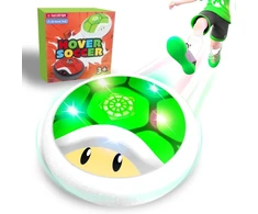 Glückpa Mario hover futbolo kamuolys su led, žaislas vaikams, žaidimas patalpose/lauke, oro galios futbolo kamuolys vaikams nuo 3 4 5 6 7 8-12 metų, futbolo dovana berniukams ir mergaitėms nuo 3-10 metų