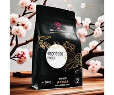 Glücksblatt Premium Caffè - Rocco - visos skrudintos kavos pupelės, puikiai tinkančios automatiniams kavos aparatams - 500g - kavos pupelės - Costa Rica Highland Coffee - aukščiausia kokybė - puikus skonis