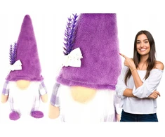 Gnomo nykštukas zuikutis 20cm violetinis velykos pavasaris Saska Garden dekoracija