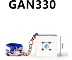 Gobus Ganspuzzle Gan330 raktų pakabukas mini kubas 3 x 3 x 3 Gan 330 Goose 3 x 3 30 mm magiškas galvosūkis greičio kubas be lipdukų