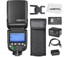Objektyvas Godox V860iii-o Ttl 2.4g Gn60 Hss blykstė su 10 greičių reguliuojamu modeliavimo apšvietimu, vieno klavišo jungikliu Ttl + 2600 Ma, itin greito atsigavimo ličio baterijos blykstė, skirta Olympus (godox V860iii-o)