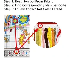 Gofission kryželiu siuvinėjimo rinkinys, iš anksto atspausdinti siuvinėjimo rinkiniai, tigras su gėlių girlianda, 14 karatų siuvinėjimo rinkinys, 37 x 47 cm, su audinio šablonais suaugusiems, pradedantiesiems