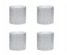 Gofruotas popierius Party Deco 5cm/10m 1pak./4vnt. sidabro spalvos