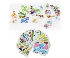 Goiern 25 dalių 3d dėlionės rinkinys vaikams, dėlionių dėlionės, animacinė dėlionė, ankstyvojo ugdymo montessori žaislas mažyliams, dovana berniukams ir mergaitėms (vabzdžiai)