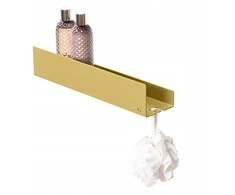 Gold label Sieninė dušo lentyna Isla 40cm, lipni, aukso spalvos blizgesys