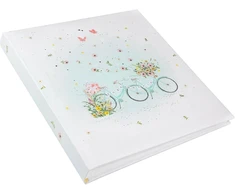 Goldbuch 08 042 vestuvių albumas „floral Tandem“ nuotraukų albumas su 60 baltų puslapių ir pergamentiniais skirtukais, atminimo albumas su „floral Tandem“ motyvu, nuotraukų albumas įsimylėjėliams, apie 30 x 31 x 4 cm