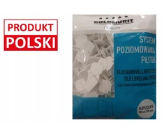 Goldmurit plytelių lyginimo sistema, spaustukai, dydis 1,5 mm, balti, 100 vnt.