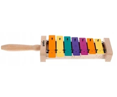 Goldon pentatoninis metalofonas Boomwhackers spalvomis