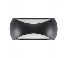Goled lauko sieninis šviestuvas led 12w ip65 juodas neutralios spalvos